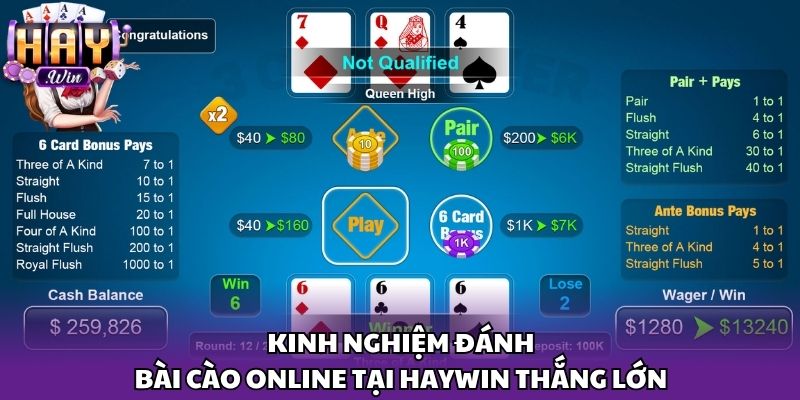 Kinh nghiệm đánh bài cào online tại Haywin thắng lớn